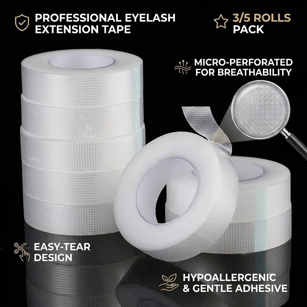 Tape Breathable Lash - 3/5 Rollos de Cinta Adhesiva Transpirable