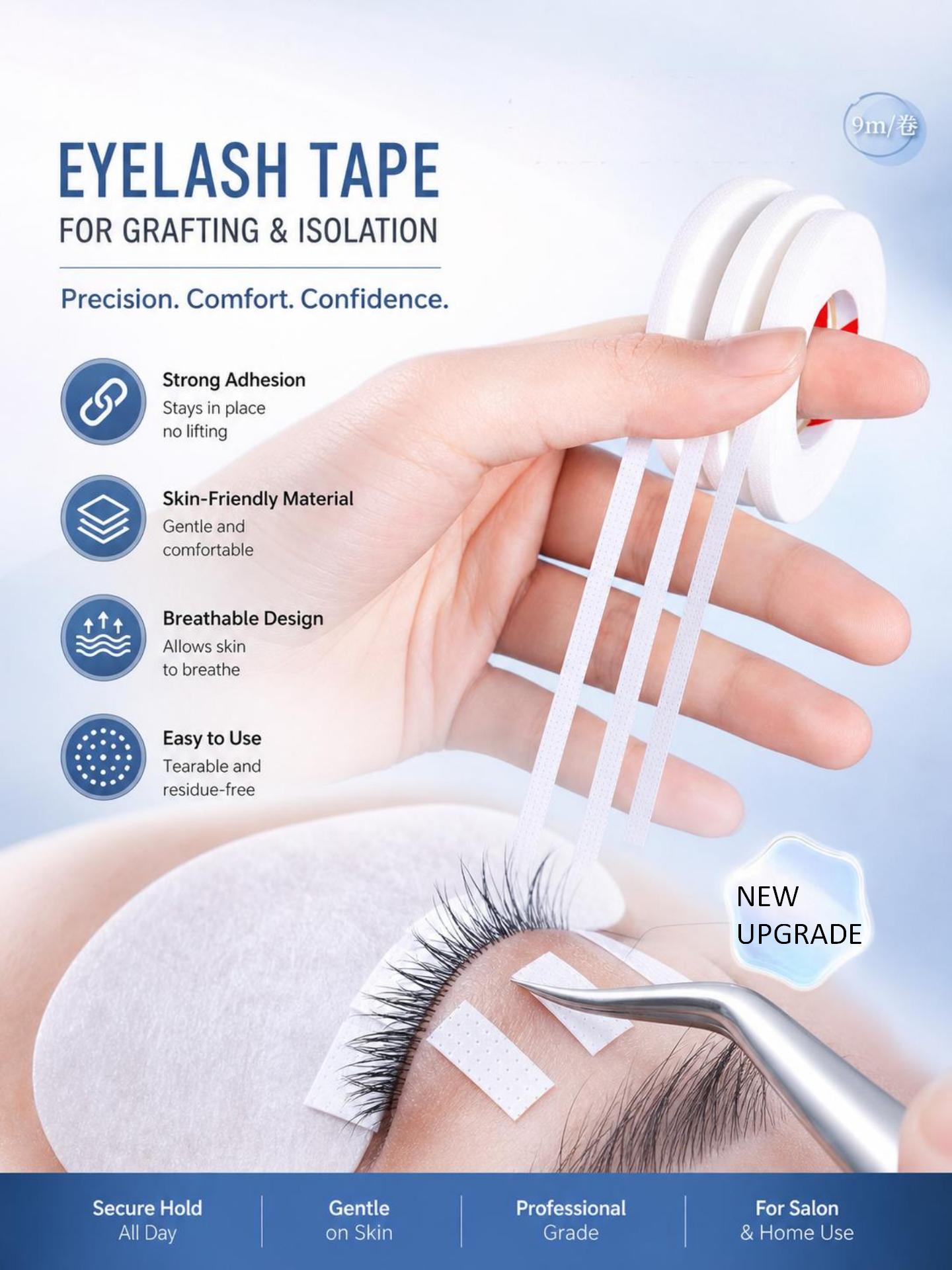 Tape Breathable Lash - 10 Rollos de Cinta Microporosa Transpirable