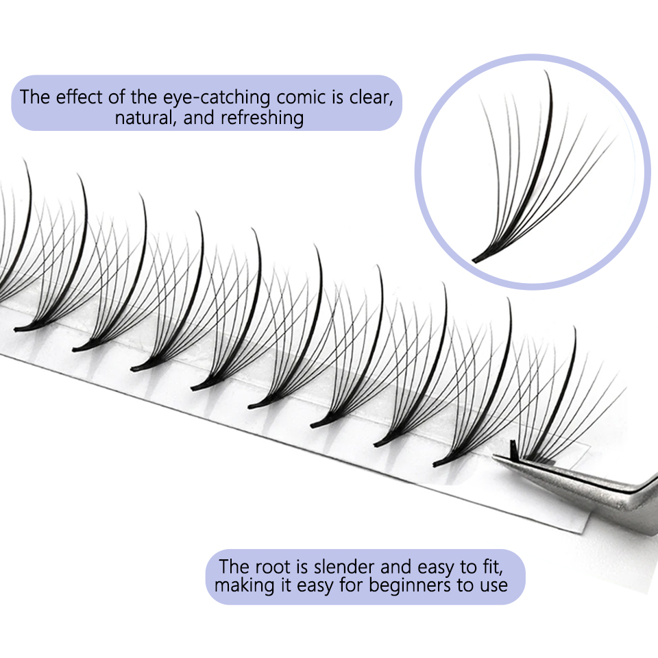 AGUUD-Extensión de pestañas po - Eyelash Extension Hybrid reseña y precio