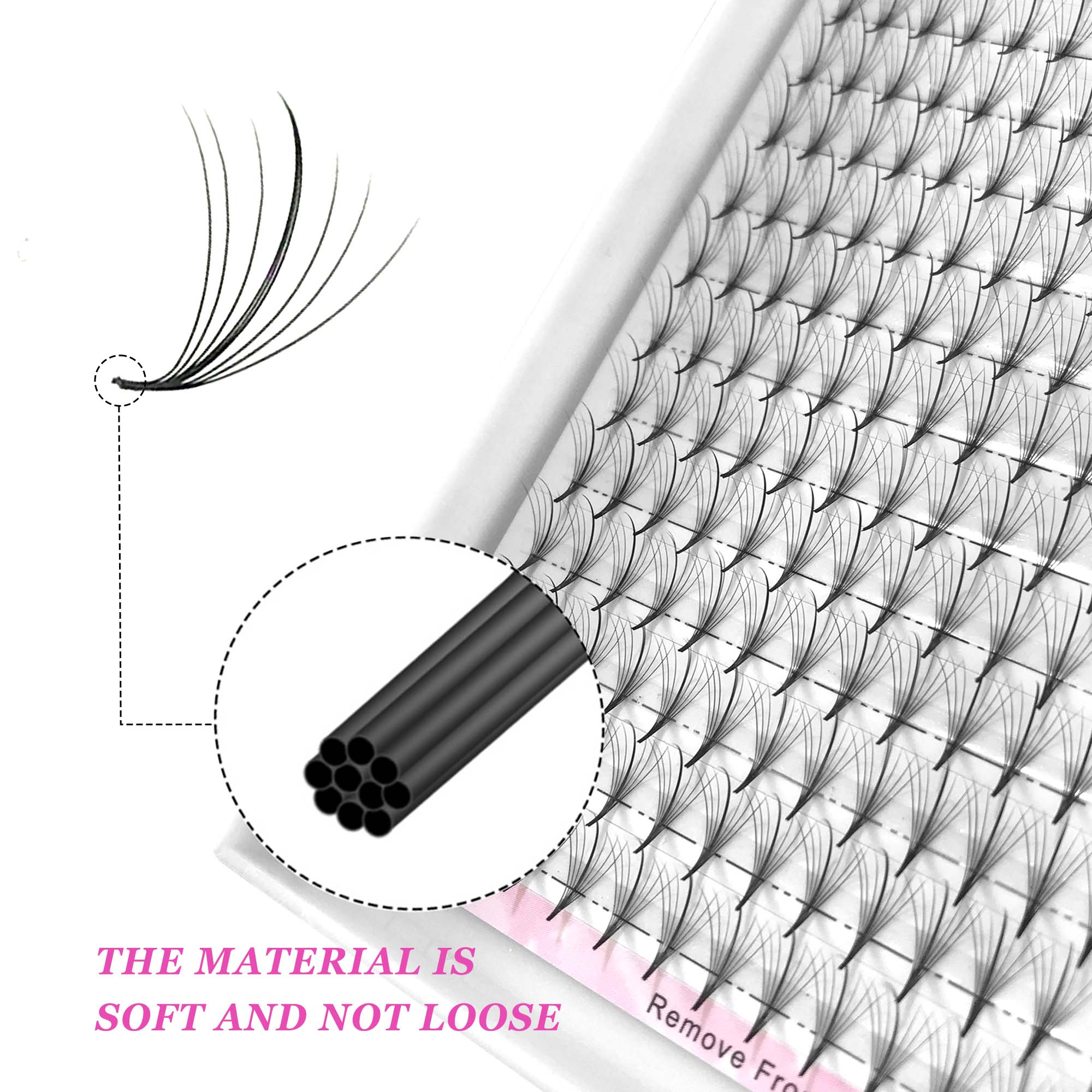 7D 300fans fina base puntiagud - Eyelash Extension Hybrid reseña y precio