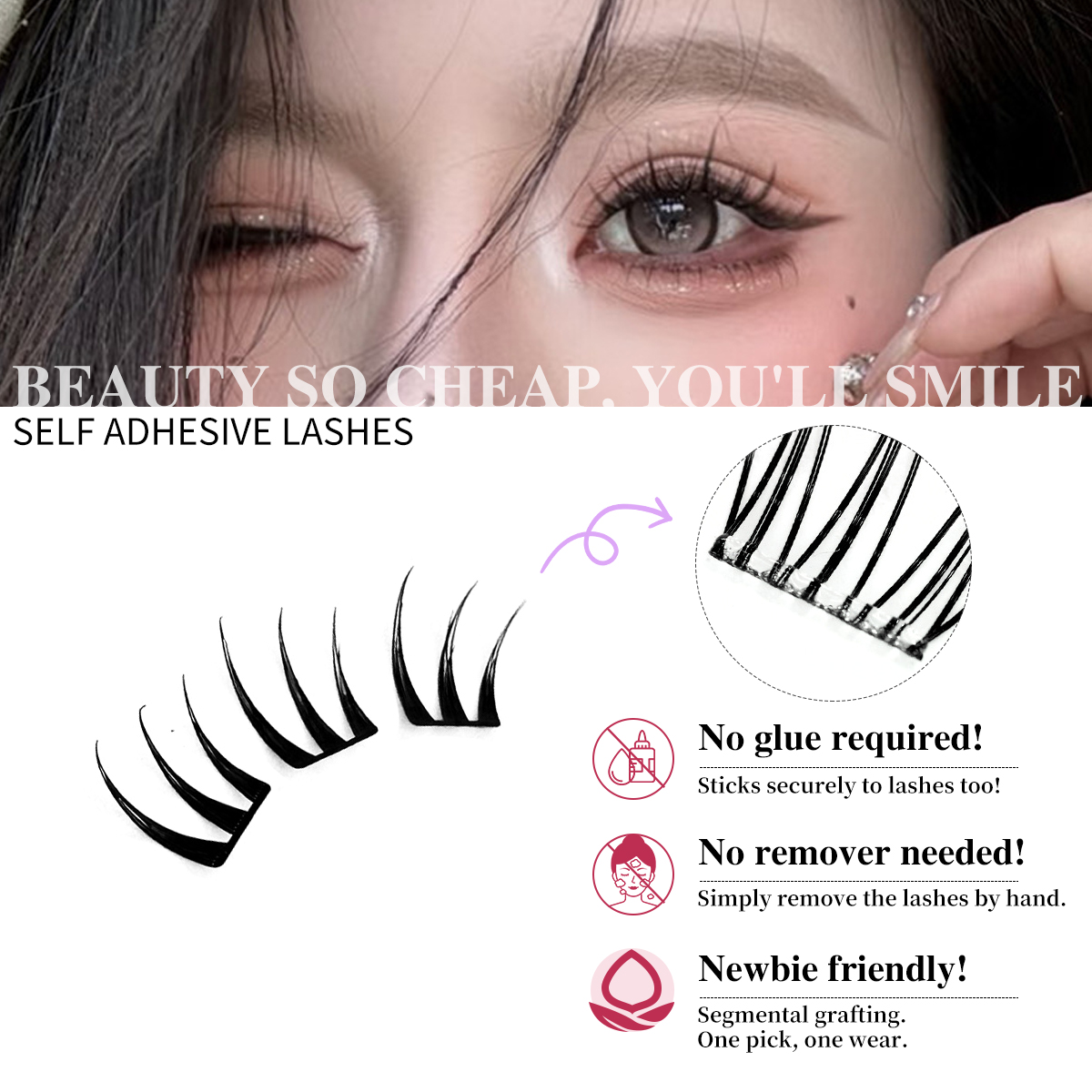 Pestañas segmentadas, serie de - Eyelash Extension Menu reseña y precio